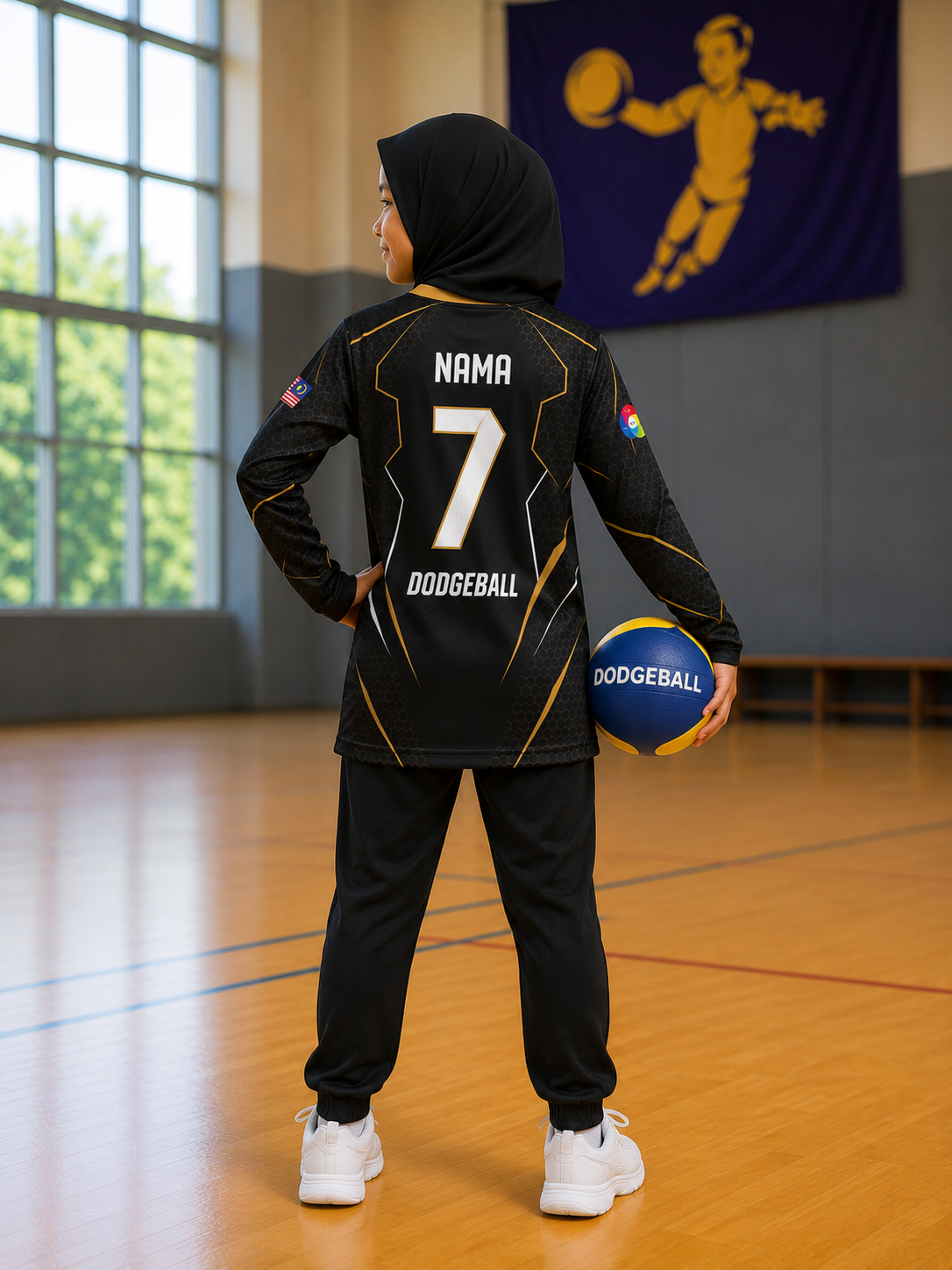 Jersi Dodgeball SRIAZA Hillpark Perempuan - Image 4