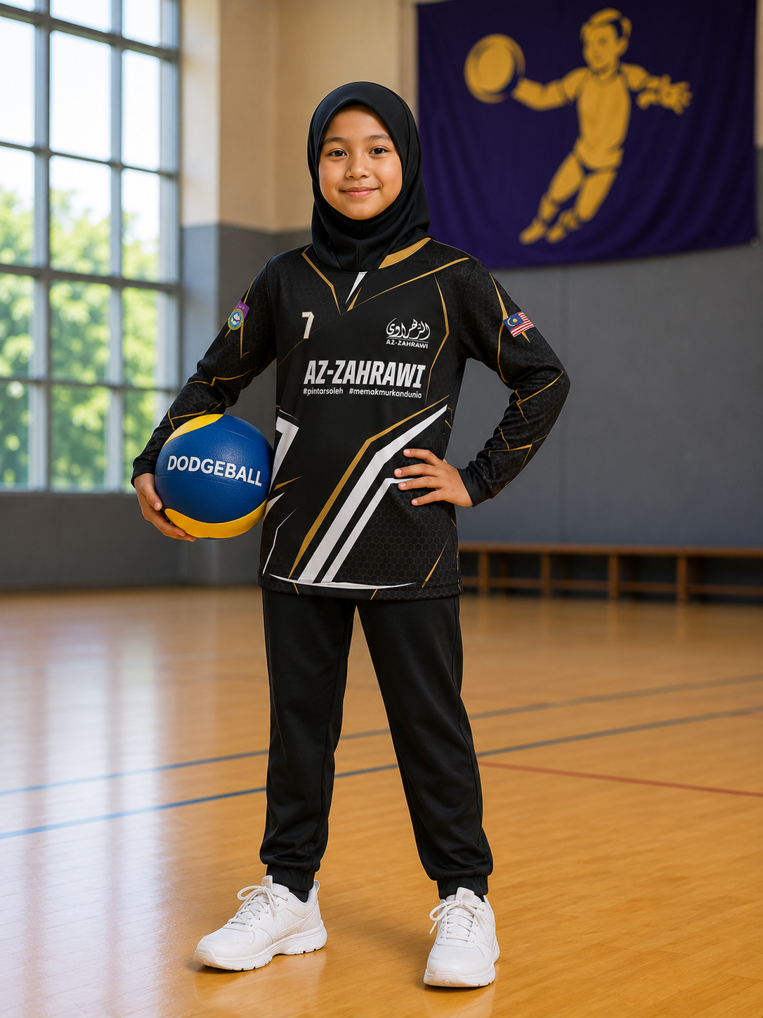 Jersi Dodgeball SRIAZA Hillpark Perempuan