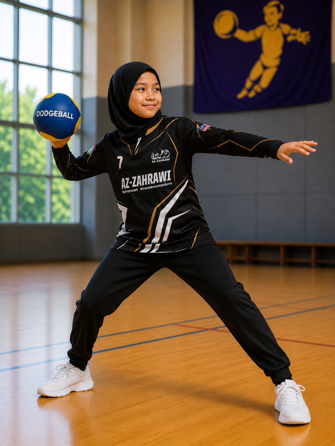 Jersi Dodgeball SRIAZA Hillpark Perempuan - Image 3